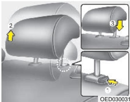 KIA CEED 2009 - Réglage de la hauteur - 1