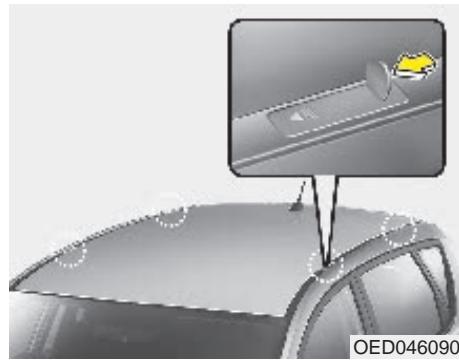 KIA CEED 2009 - Support de fixation pour BARRE de TOIT - 1