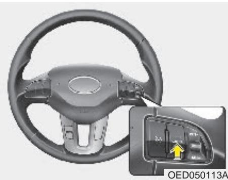KIA CEED 2009 - Pour accélérer momentanément avec le régulateur de vitesse activé : - 1