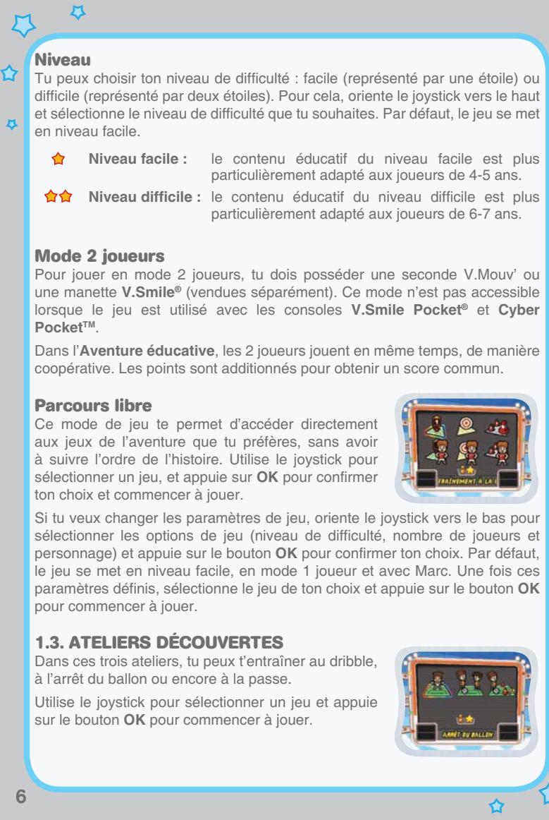 VTECH V.SMILE V-MOTION FOOTBALL CHALLENGE - Remarque : - 1
