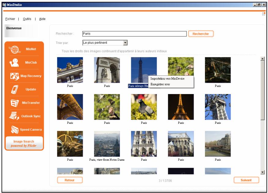 MIO C620 - Recherche d'image - 2