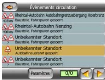 MIO DIGIWALKER C220 - Liste des messages TMC - 1