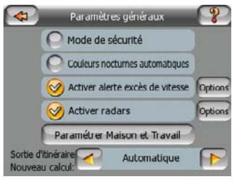 MIO DIGIWALKER C220 - Modifier des paramètres de l'avertissement de radars - 1