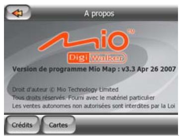 MIO DIGIWALKER C220 - L'écran à propos de - 1