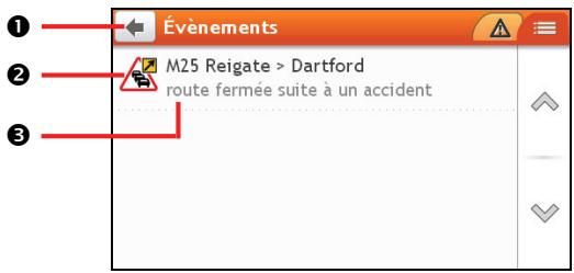 MIO MOOVM610 - Comment vais-je savoir qu'un évènement de traffic se produit ? - 4