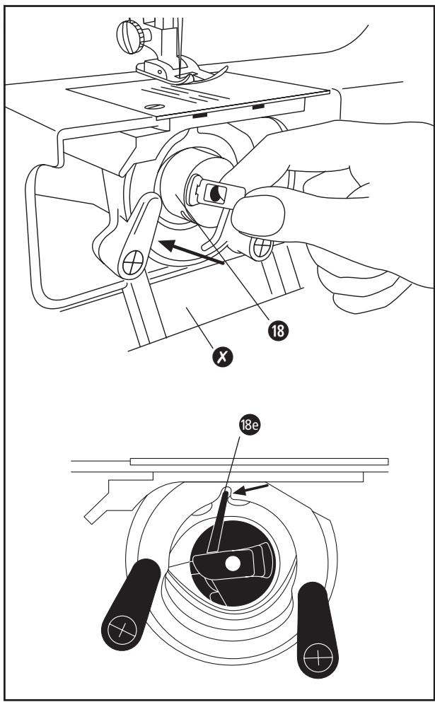 LERVIA KH4000 - B) Enfiler le fil inférieur - 4