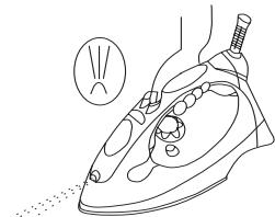 LERVIA KH 2203 STEAM AND DRY IRON - ANVÄNDNING AV SPRAYKNAPPEN - 1
