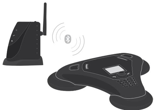 PARROT CONFERENCE - Onder spanning zetten van het Bluetooth basisstation - 1