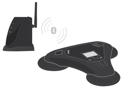 PARROT CONFERENCE - Einschalten der Bluetooth-Telefonbasis - 1