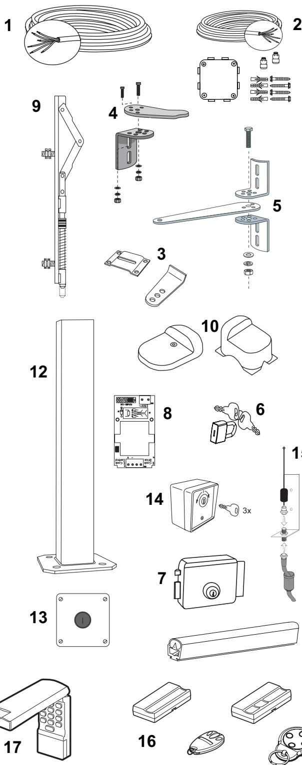 CHAMBERLAIN SCS200 - VERKRIJGBARE INSTALLATIETOEBHOREN - 1
