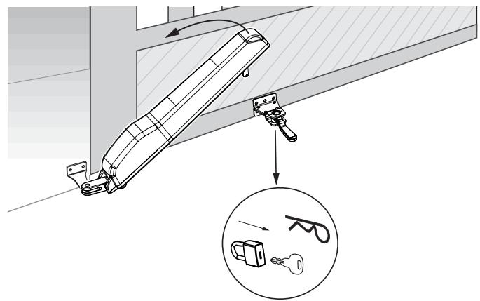 CHAMBERLAIN SCS200 - ONTGRENDELEN / HANDMATIGE BEDIENING VAN HET HEK - 4