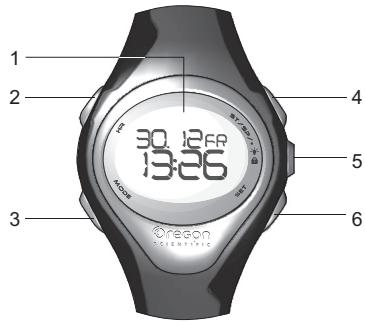 OREGON SCIENTIFIC MONTRE CARDIO CODÉE + VIBRATION - FACE avant - 1