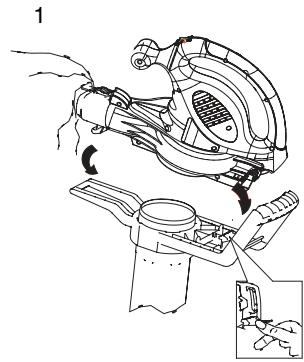 FLYMO TWISTER 2000 - How to convert unit from vacuum use to blower use - 1