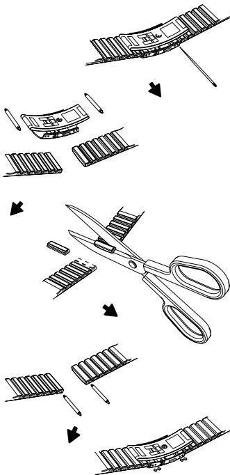 SUUNTO OBSERVER SR - ADJUSTING THE BRACELET (ST AND TT MODELS) - 1