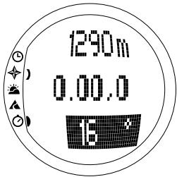 SUUNTO S6 - Dernière ligne avant d'activer la fonction skichrono/chrono - 1