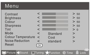 HAIER LTF42K3 - Changing the Picture Setting - 1