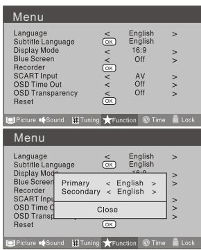 HAIER LY26R3A - Subtitle Language - 1