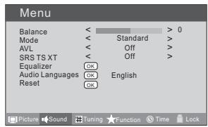 HAIER LY26R3A - Modifica delle impostazioni audio - 1
