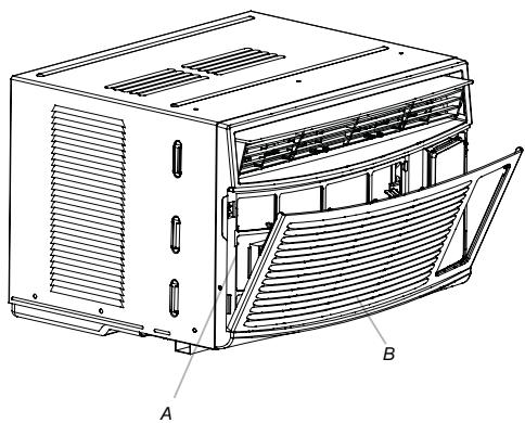 HAIER ACB08KE - Limpieza del filtró de aire - 1