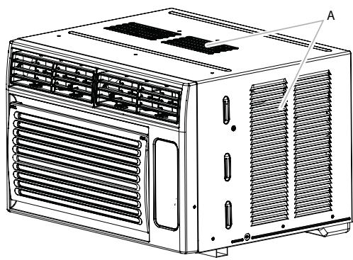 HAIER ACB08KE - NOTA: No deben obstruire las rejillas del gabinete. El aire debe poder pagar libremente por las rejillas del gabinete. - 1