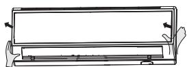 HAIER AS24GS2ERA - Ouvrir la grille d'entrée d'air - 1