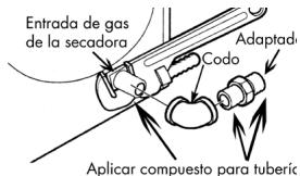 HAIER GDE 750 AW - CONEXION DE LA SECADEORA AL SUMINISTRO DE GAS - 1
