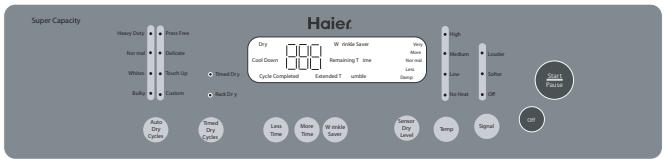 HAIER GDE 950 AW - RACK DRY CYCLE - 1