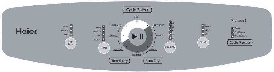 HAIER GDG 950 AW - CYCLE SECHAGE ETAGERE - 1