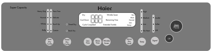 HAIER GDG 950 AW - TIMED DRY CYCLE - 1