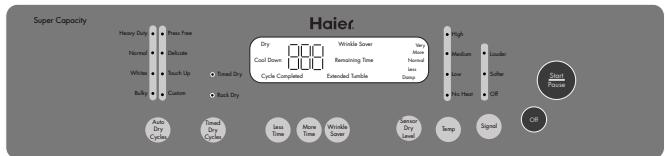 HAIER GDG 950 AW - CICLO DE SECADO EN REJILLA - 1