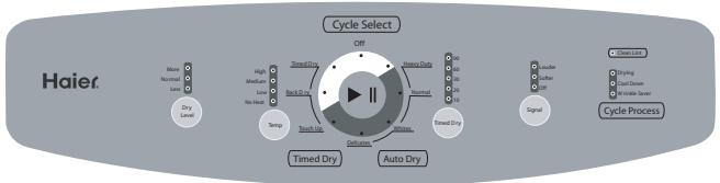 HAIER GDG 950 AW - TIMED DRY CYCLE - 1