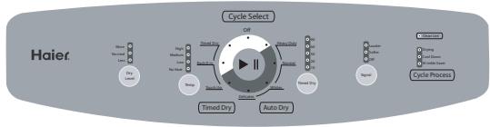 HAIER GDG 950 AW - CICLO DE SECADO PROGRAMADO - 1