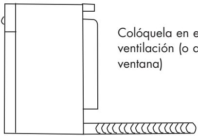 HAIER HDY6-1C - Conectar el tubo de salute de emanaciones - 1