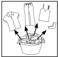 HAIER HWD80-1482-F - Attention: les petits éléments (les boutons, etc.) risquent d'endommager le lave-linge et rendre indispensable une réparation aux frais de l'utilisateur. - 3