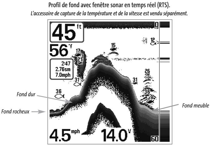 HUMMINBIRD 343 - Affichage du fond - 1