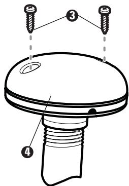 HUMMINBIRD 917C - Montage sur étrave avec une tige filetée 1" - 14 existante - 3