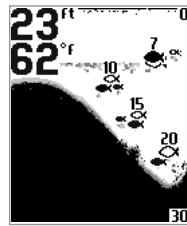 HUMMINBIRD PIRANHAMAX20 - Contraste du menu réglages - 6