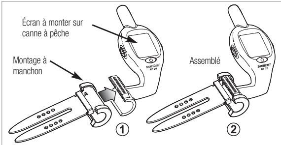 HUMMINBIRD RF20 SMARCAST - Mise en service de la pile de l'écran à monter sur canne à pêche - 1