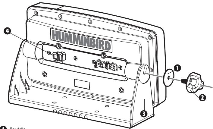 HUMMINBIRD 937C DF COMBO - Montage de la tête de commande sur CARDAN - 1