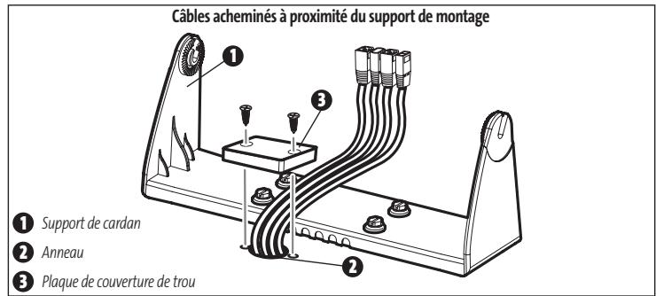 HUMMINBIRD 937C DF COMBO - Montage de la tête de commande sur CARDAN - 5