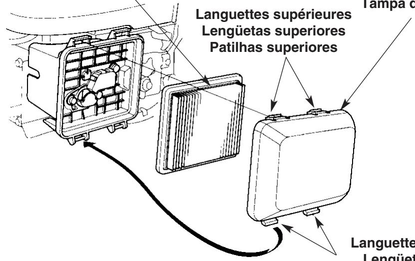 Languettes supérieures Lengüetas superiores Patilhas superiores Lampa d Languette Lengüetas