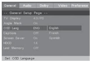 CONTINENTAL EDISON CEHCDVD211 - On-Screen Display Language - 1