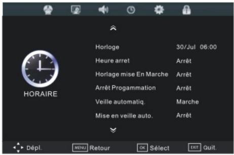 CONTINENTAL EDISON CELED40HD2 - Menu horaire - 1