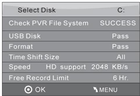 CONTINENTAL EDISON CETVLCD24FHD11 - Contrôle du système de fichiers PVR - 1
