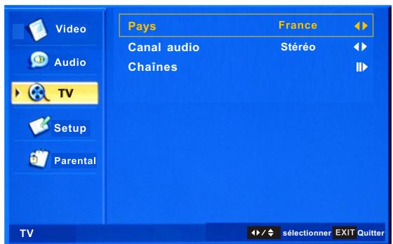 CONTINENTAL EDISON CE66HDD26G - MENU TV - 1