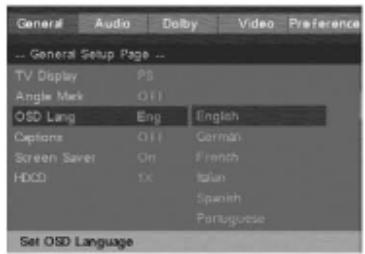 CONTINENTAL EDISON CECH02EBLK4 - OSD langage (langue à l'écran) - 1