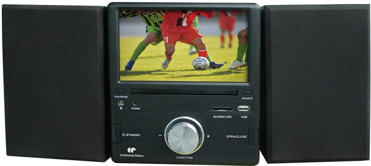 CONTINENTAL EDISON CECH02EBLK4 - CHAINE HIFI - Lecteur DVD - 1