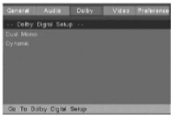 CONTINENTAL EDISON CECH02EBLK4 - DOLBY digital SETUP (réglage du DOLBY numérique) - 1