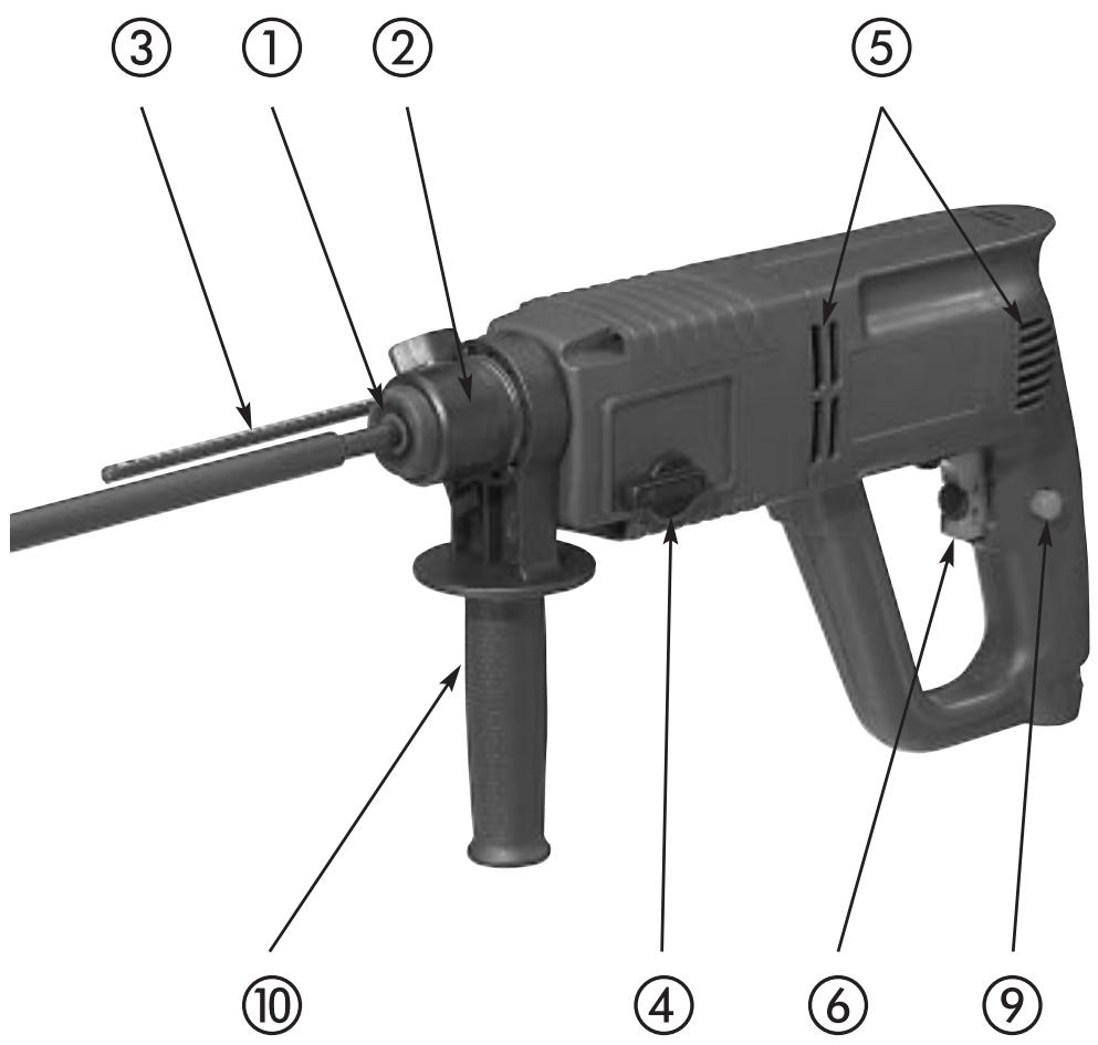PARKSIDE PEBH 780 ROTARY PERCUSSION DRILL - 1