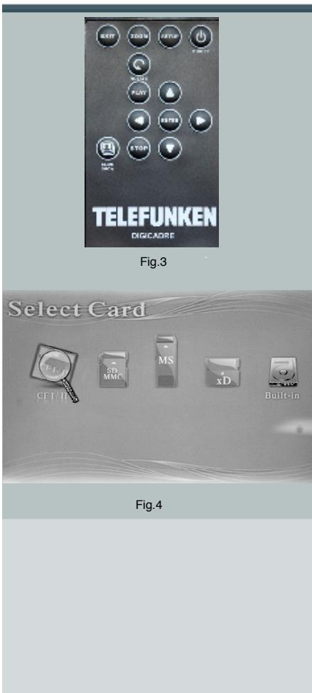 TELEFUNKEN DIGICADRE 10,4 POUCES - Insertion d'une carte mémoire - 1